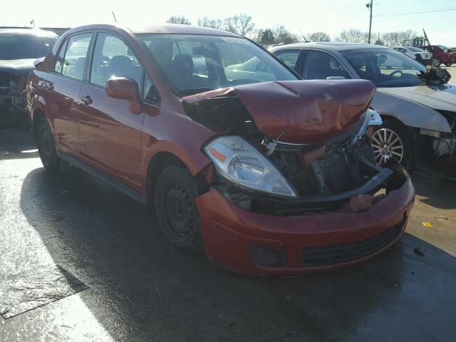 3N1BC11E49L480644 - 2009 NISSAN VERSA S RED photo 1