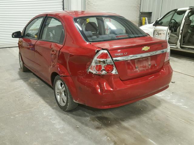 KL1TD5DE1BB209511 - 2011 CHEVROLET AVEO LS MAROON photo 3