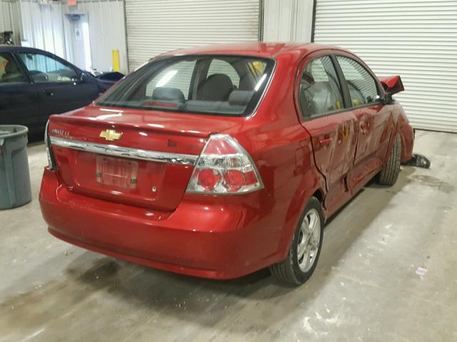 KL1TD5DE1BB209511 - 2011 CHEVROLET AVEO LS MAROON photo 4