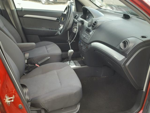 KL1TD5DE1BB209511 - 2011 CHEVROLET AVEO LS MAROON photo 5