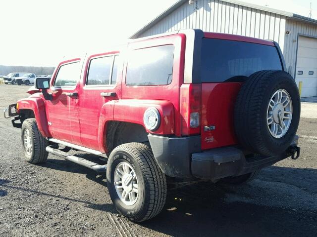 5GTDN136068327414 - 2006 HUMMER H3 RED photo 3