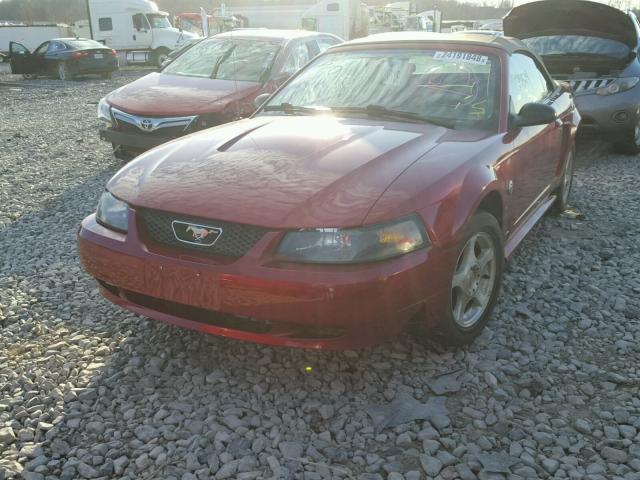 1FAFP44664F155205 - 2004 FORD MUSTANG RED photo 2