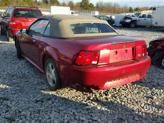 1FAFP44664F155205 - 2004 FORD MUSTANG RED photo 3