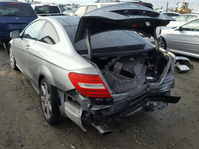 WDDGJ4HB3DG006709 - 2013 MERCEDES-BENZ C 250 GRAY photo 3