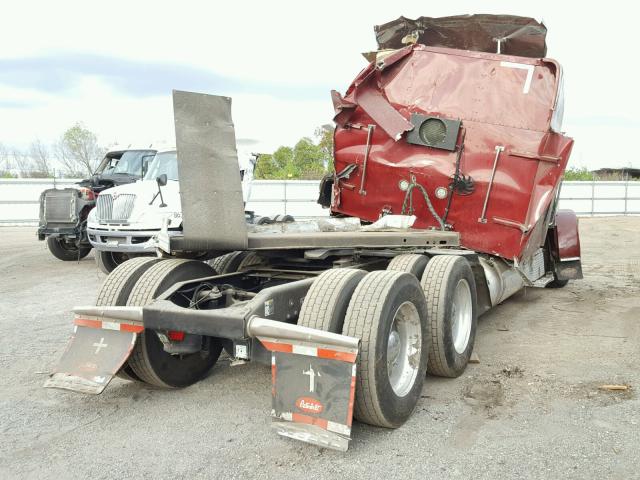 1XPXD49X88D739226 - 2008 PETERBILT 389 MAROON photo 4