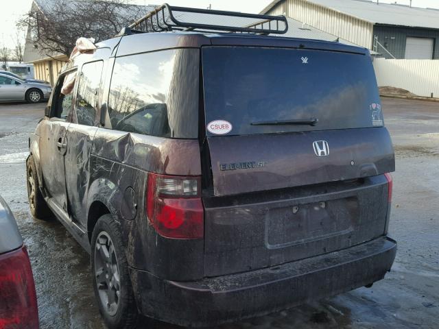 5J6YH18917L004761 - 2007 HONDA ELEMENT SC BROWN photo 3