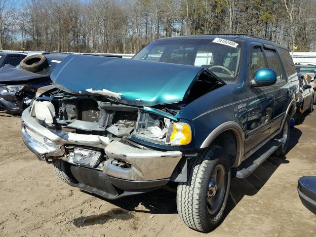 1FMPU18L8WLC25101 - 1998 FORD EXPEDITION GREEN photo 2