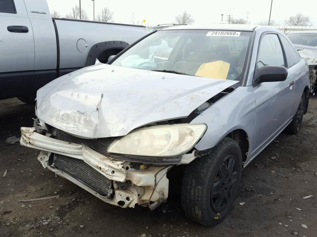 1HGEM21195L042316 - 2005 HONDA CIVIC DX V SILVER photo 2