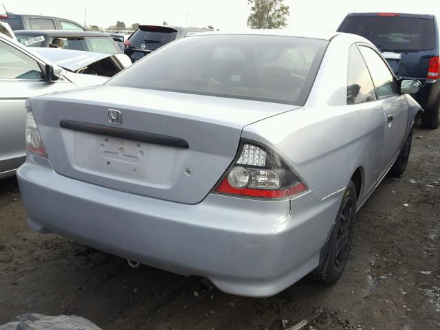 1HGEM21195L042316 - 2005 HONDA CIVIC DX V SILVER photo 4