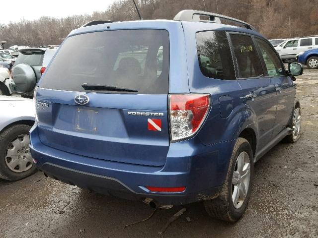 JF2SH6CC2AH785636 - 2010 SUBARU FORESTER 2 BLUE photo 4