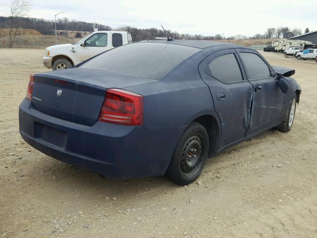 2B3KA43G38H234440 - 2008 DODGE CHARGER BLUE photo 4