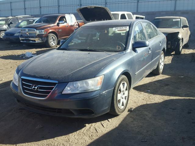 5NPET46C09H480241 - 2009 HYUNDAI SONATA GLS BLUE photo 2