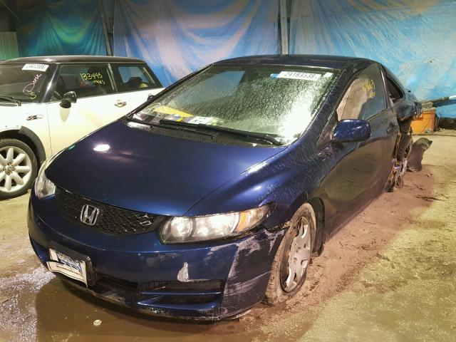 2HGFG1B64AH515076 - 2010 HONDA CIVIC LX BLUE photo 2