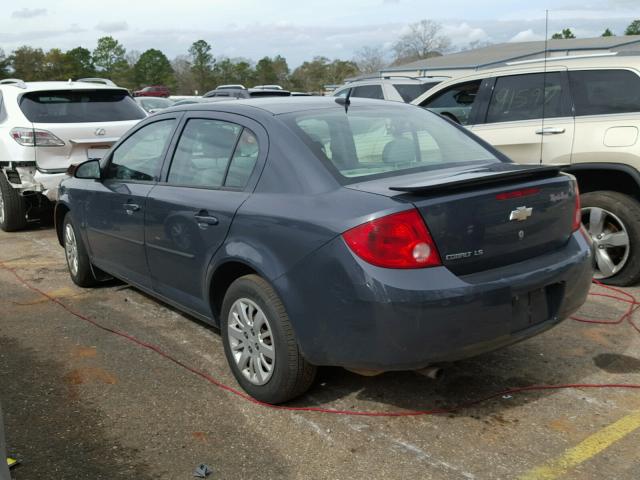 1G1AS58H297137587 - 2009 CHEVROLET COBALT LS BLUE photo 3