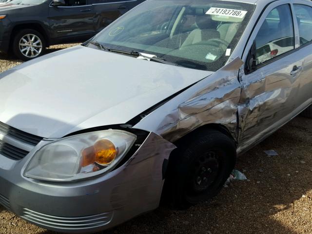 1G1AL55F077329524 - 2007 CHEVROLET COBALT LT SILVER photo 9