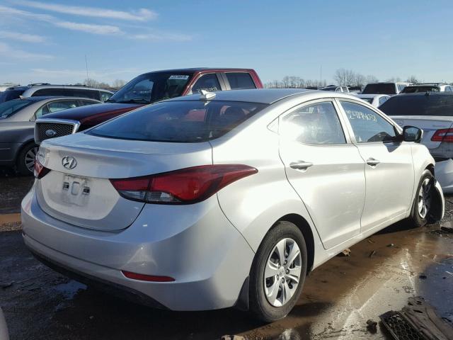 KMHDH4AE8GU529996 - 2016 HYUNDAI ELANTRA SE SILVER photo 4