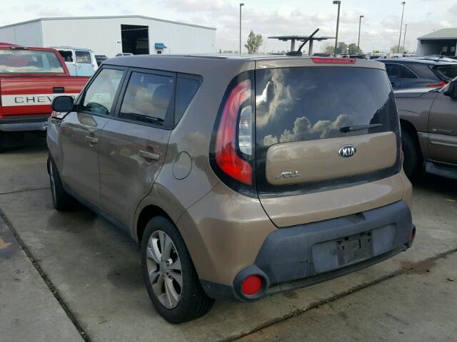 KNDJP3A56F7113799 - 2015 KIA SOUL + BROWN photo 3