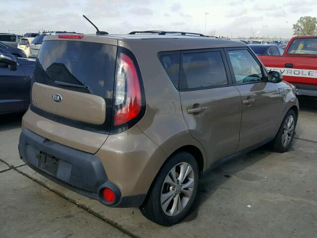 KNDJP3A56F7113799 - 2015 KIA SOUL + BROWN photo 4