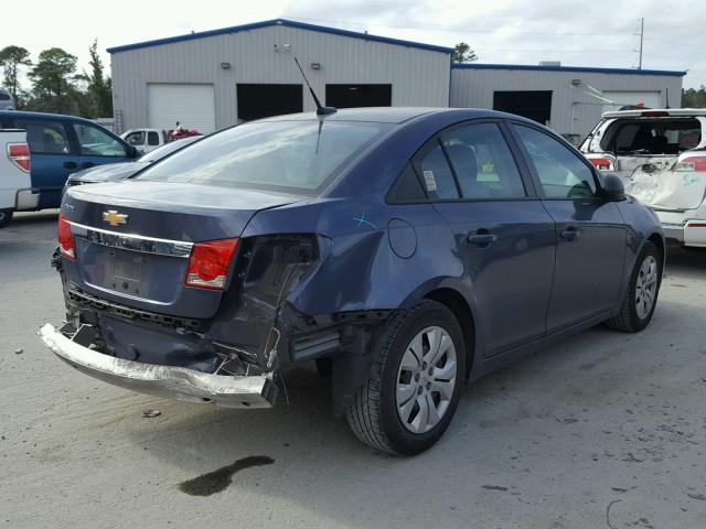 1G1PA5SH3D7115970 - 2013 CHEVROLET CRUZE LS BLUE photo 4