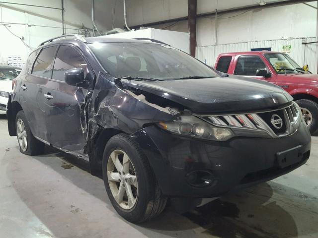 JN8AZ18W59W141640 - 2009 NISSAN MURANO S BLACK photo 1