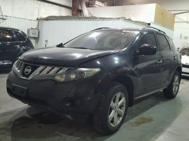 JN8AZ18W59W141640 - 2009 NISSAN MURANO S BLACK photo 2