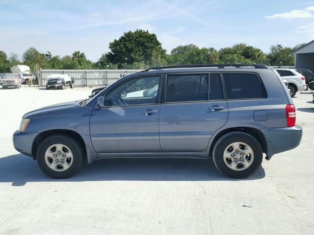 JTEGD21A920026083 - 2002 TOYOTA HIGHLANDER BLUE photo 9