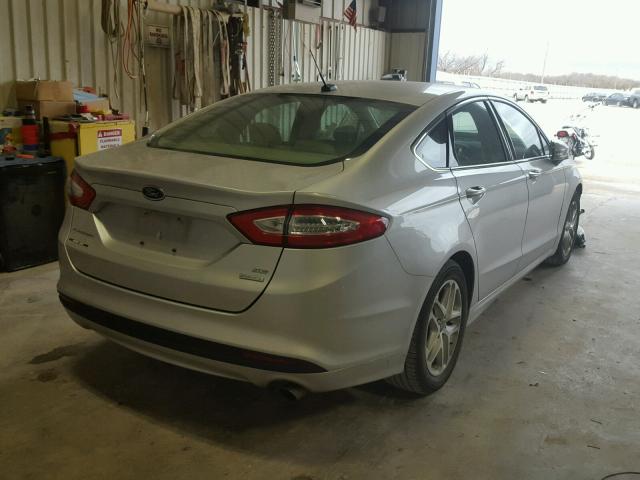 3FA6P0HD7ER377208 - 2014 FORD FUSION SE SILVER photo 4