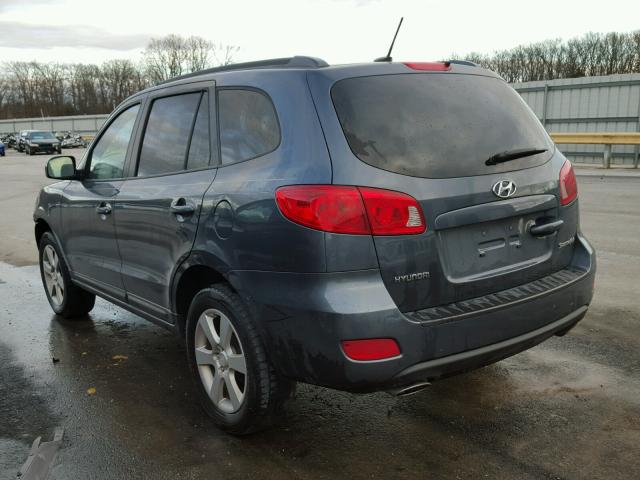 5NMSH13E38H132969 - 2008 HYUNDAI SANTA FE S BLUE photo 3