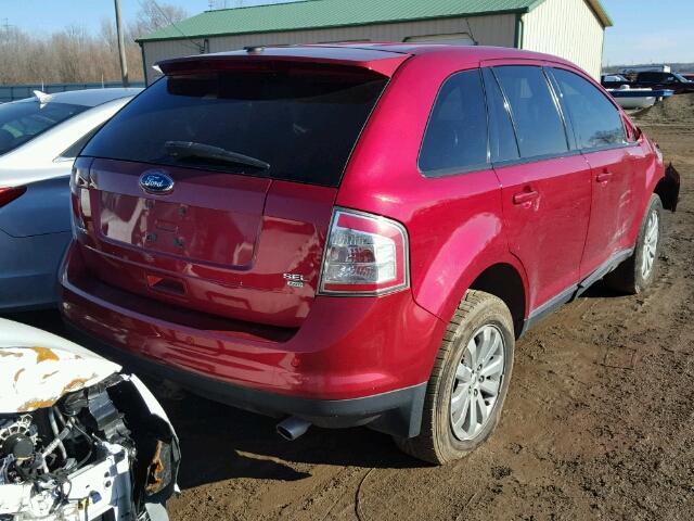 2FMDK48C69BA96029 - 2009 FORD EDGE SEL RED photo 4