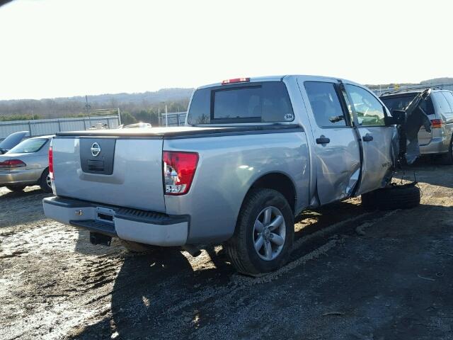 1N6AA0EJ8BN307440 - 2011 NISSAN TITAN S GRAY photo 4