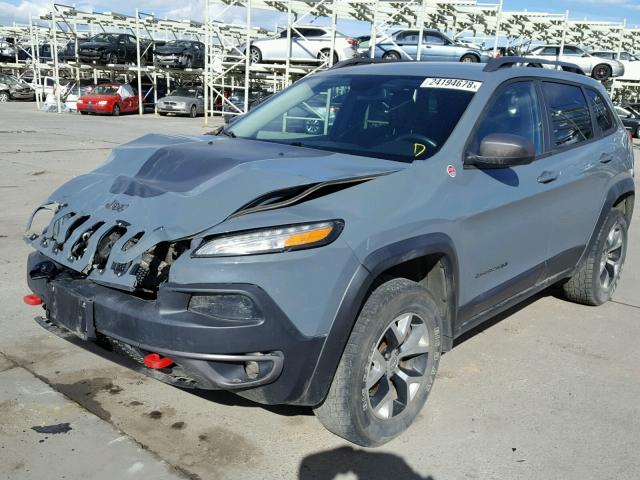 1C4PJMBS3EW149850 - 2014 JEEP CHEROKEE T GRAY photo 2