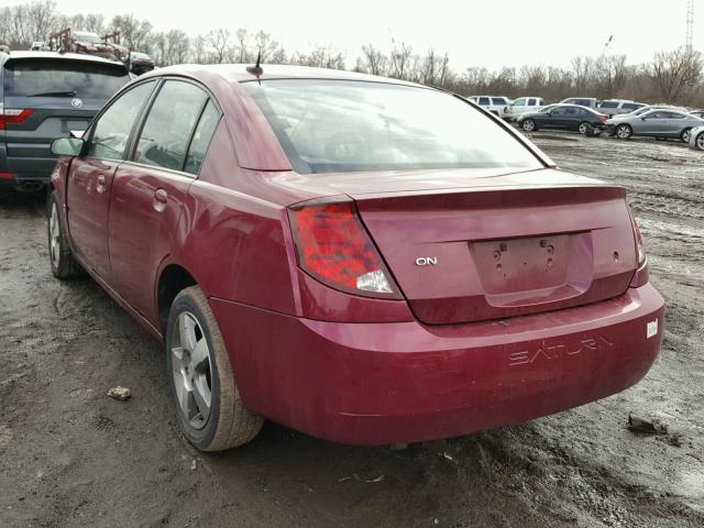 1G8AL55FX7Z125626 - 2007 SATURN ION LEVEL MAROON photo 3