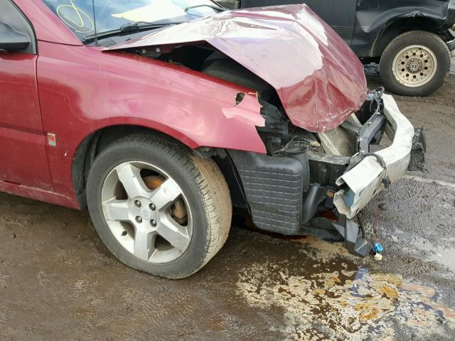 1G8AL55FX7Z125626 - 2007 SATURN ION LEVEL MAROON photo 9