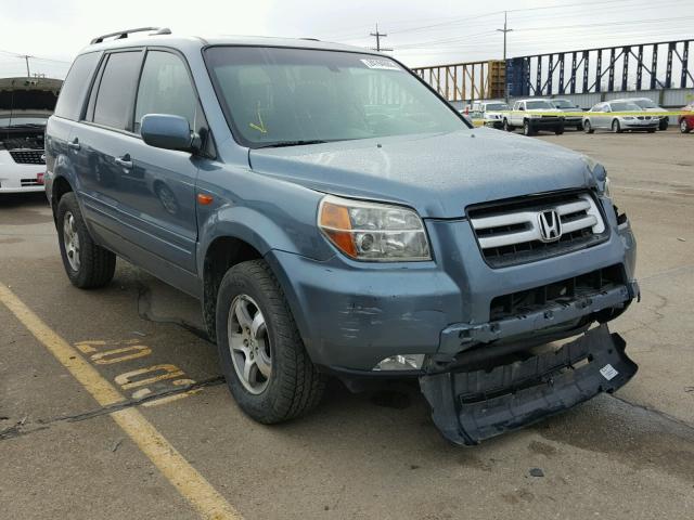 2HKYF18526H549878 - 2006 HONDA PILOT EX BLUE photo 1