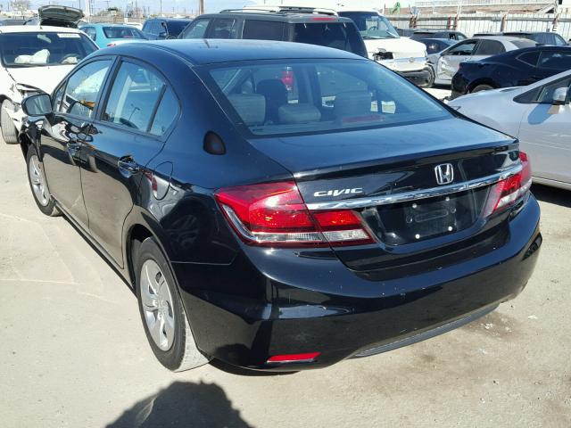 19XFB2F57FE705588 - 2015 HONDA CIVIC LX BLACK photo 3