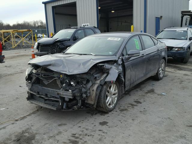 3FA6P0H76DR104849 - 2013 FORD FUSION SE GRAY photo 2