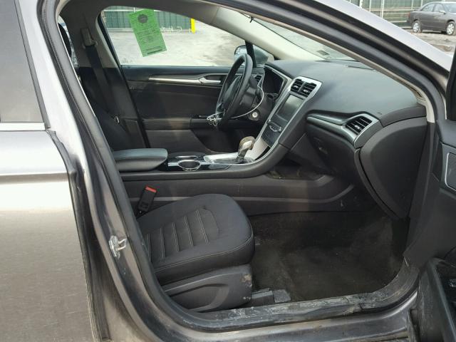 3FA6P0H76DR104849 - 2013 FORD FUSION SE GRAY photo 5