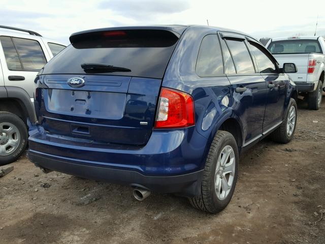 2FMDK4GC3CBA83473 - 2012 FORD EDGE SE BLUE photo 4