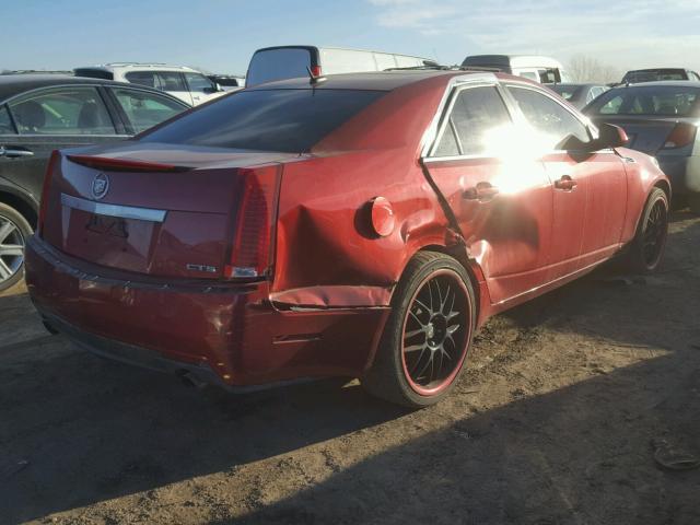 1G6DJ577380134403 - 2008 CADILLAC CTS MAROON photo 4