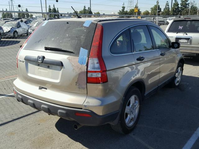 JHLRE38347C014830 - 2007 HONDA CR-V LX GOLD photo 4