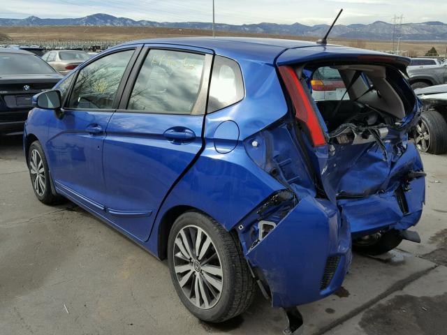 3HGGK5G85FM744699 - 2015 HONDA FIT EX BLUE photo 3