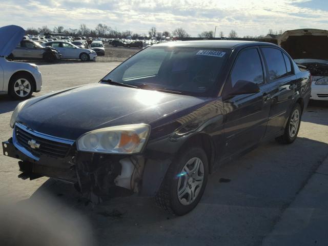 1G1ZS58F77F303106 - 2007 CHEVROLET MALIBU LS BLACK photo 2