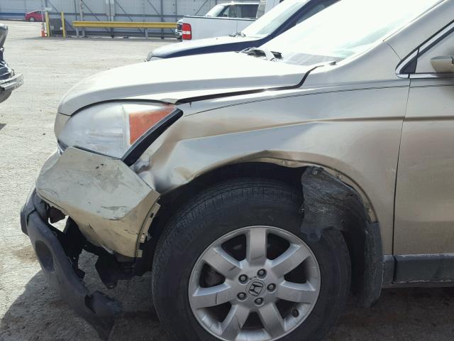 5J6RE48768L045434 - 2008 HONDA CR-V EXL GOLD photo 9