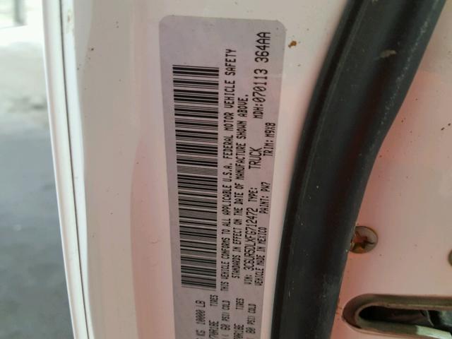 3C6UR5DLXFG712472 - 2015 RAM 2500 SLT 白色 照片 10