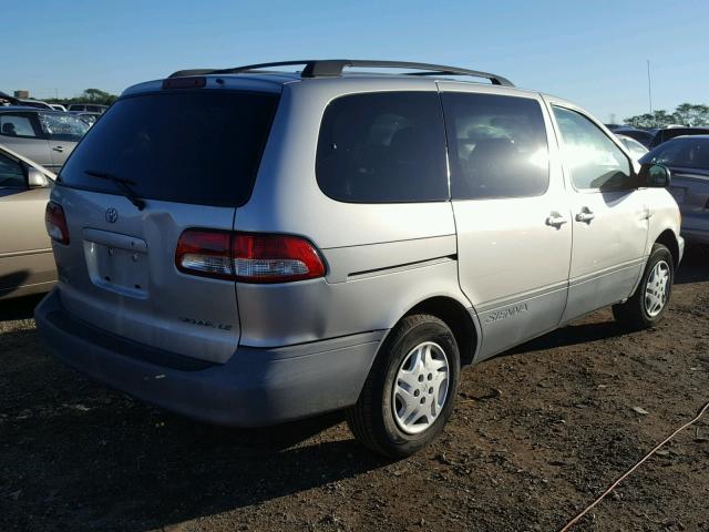 4T3ZF13C62U475040 - 2002 TOYOTA SIENNA LE SILVER photo 4