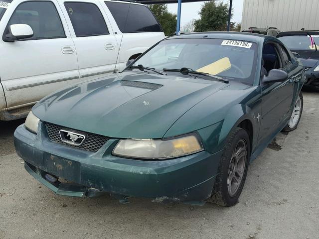 1FAFP40431F122033 - 2001 FORD MUSTANG GREEN photo 2