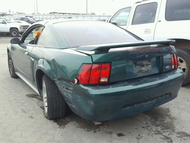 1FAFP40431F122033 - 2001 FORD MUSTANG GREEN photo 3