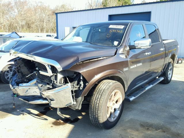 1D7RB1CT9BS599362 - 2011 DODGE RAM 1500 BROWN photo 2