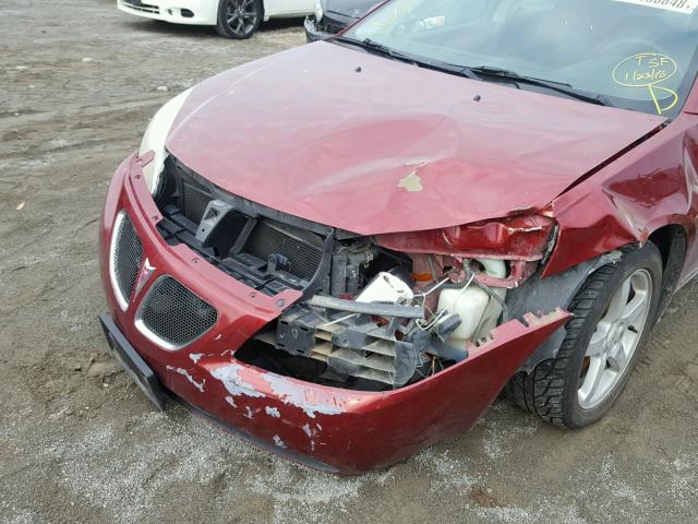 1G2ZH57N894155324 - 2009 PONTIAC G6 GT BURGUNDY photo 9