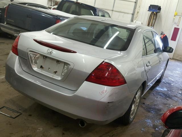 1HGCM56887A066815 - 2007 HONDA ACCORD EX SILVER photo 4